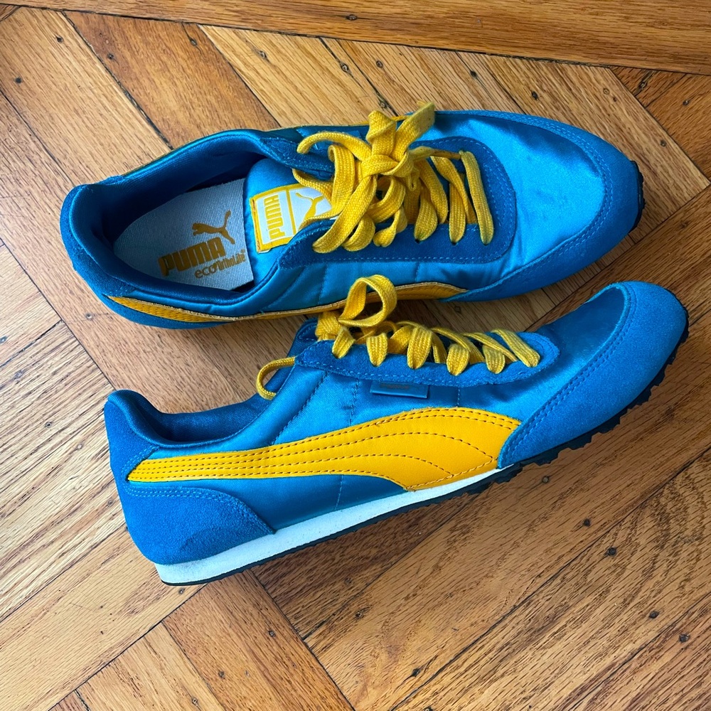 Vintage Puma Y2K Bright Neon Yellow Sneakers sz8